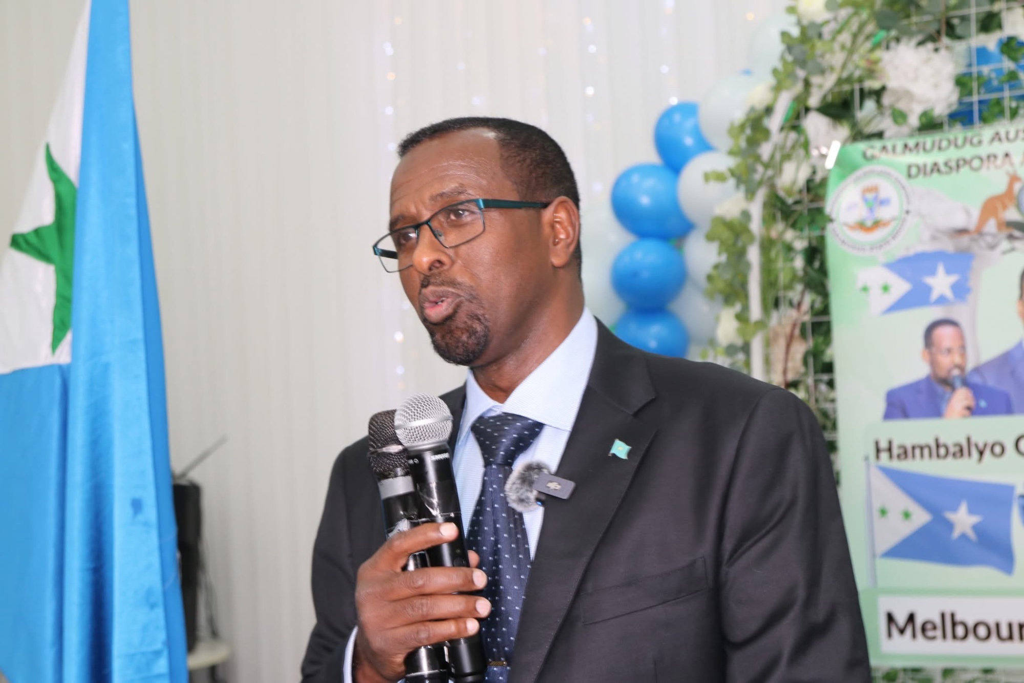 GASDA President Mohamed M. Abdi addressing the community